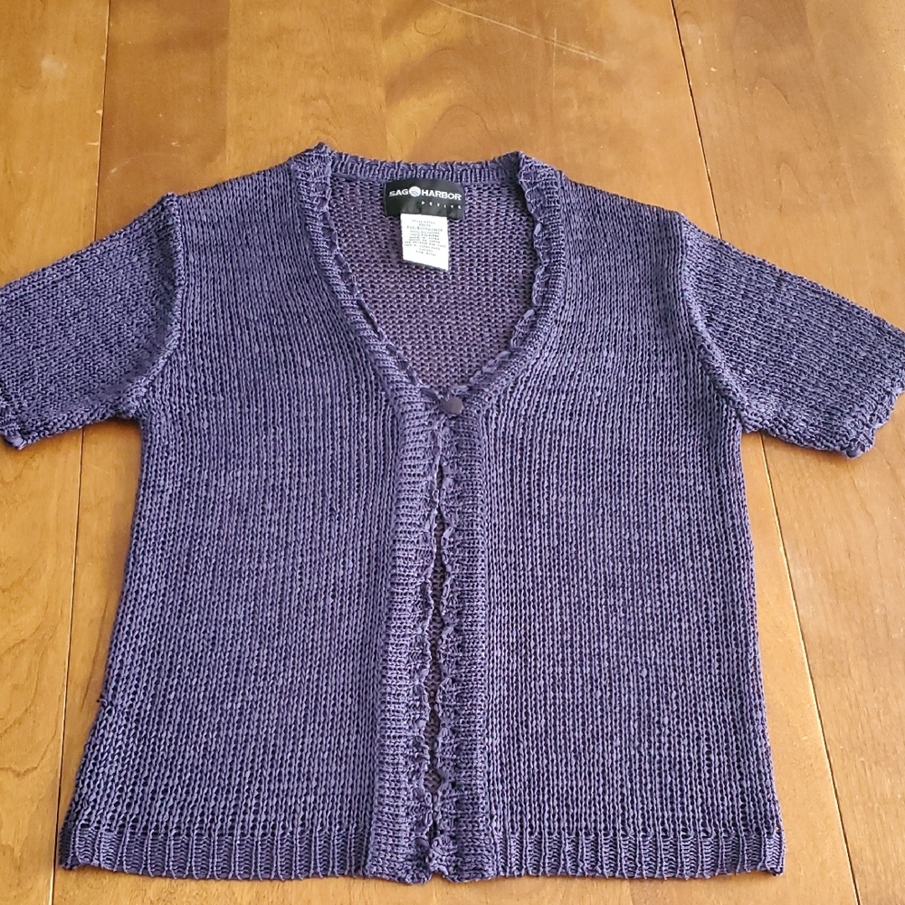 Vintage Sag Harbor crochet cardigan PXS
